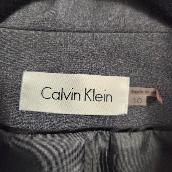 Calvin Klein gray blazer (Size 10) - Picture 3 of 4